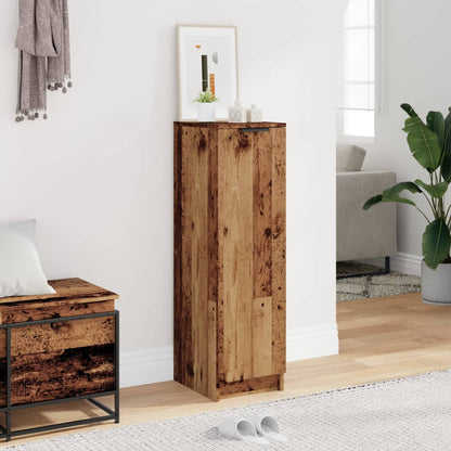Schoenenkast 29,5x35x100,5 cm bewerkt hout oud houtkleurig