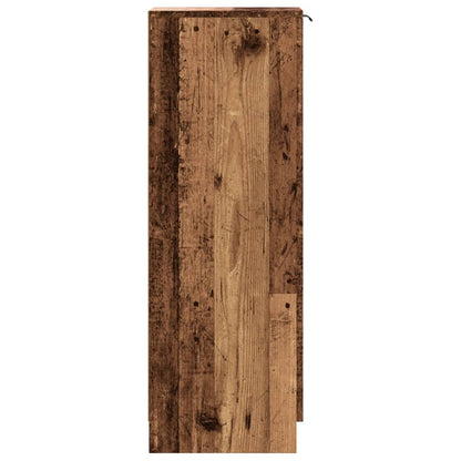 Schoenenkast 29,5x35x100,5 cm bewerkt hout oud houtkleurig