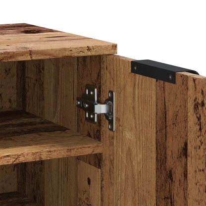 Schoenenkast 29,5x35x100,5 cm bewerkt hout oud houtkleurig