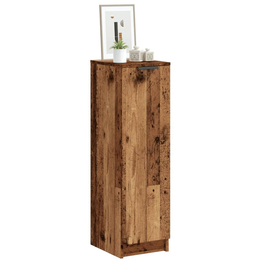 Schoenenkast 29,5x35x100,5 cm bewerkt hout oud houtkleurig