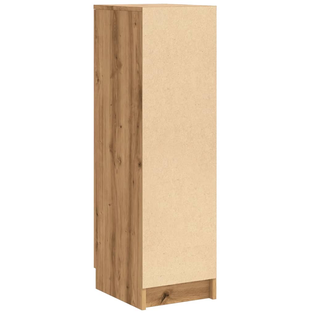 Schoenenkast 29,5x35x100,5 cm bewerkt hout artisanaal eiken