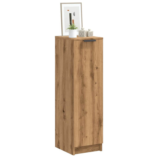 Schoenenkast 29,5x35x100,5 cm bewerkt hout artisanaal eiken