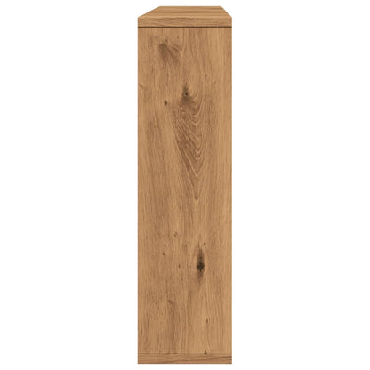 Spiegelkast met LED 76x15x55 cm bewerkt hout artisanaal eiken
