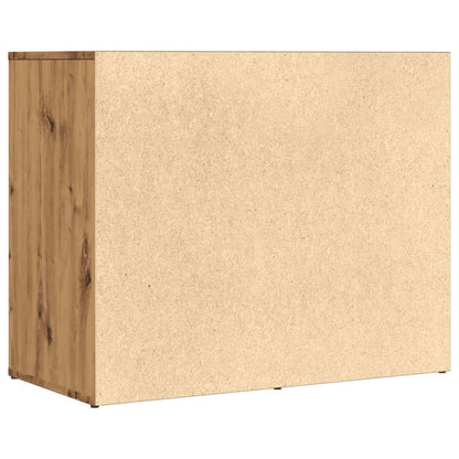Kledingkast 80x40x65 cm bewerkt hout artisanaal eikenkleur