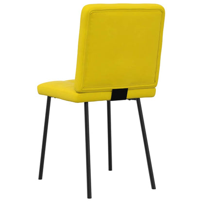 Eetkamerstoelen 4 st fluweel geel