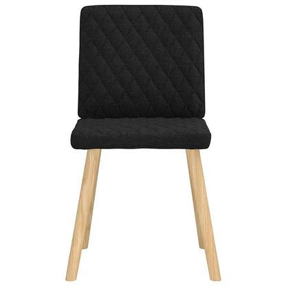 Eetkamerstoelen 6 st stof zwart