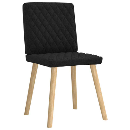 Eetkamerstoelen 6 st stof zwart