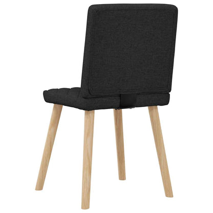 Eetkamerstoelen 6 st stof zwart
