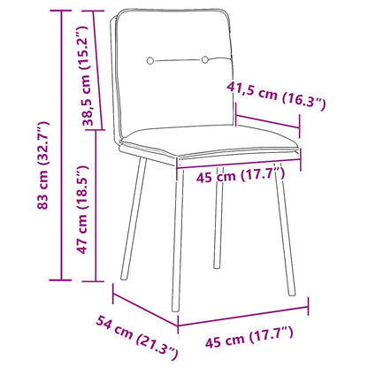 Eetkamerstoelen 6 st fluweel blauw