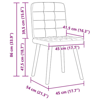 Eetkamerstoelen 2 st stof crèmekleurig