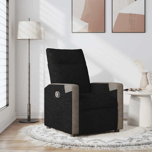 Fauteuil verstelbaar stof zwart